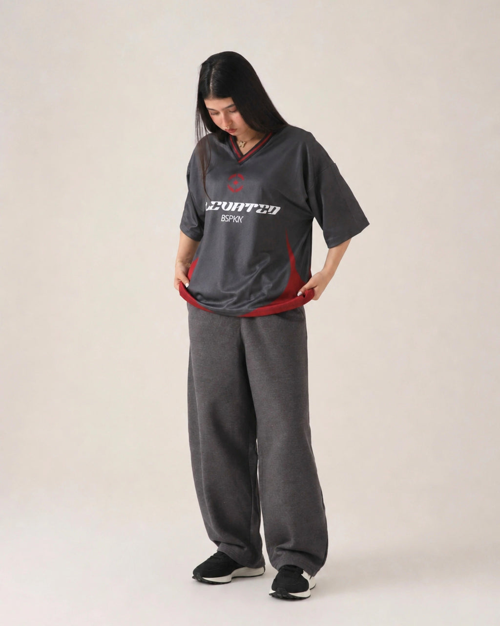 THE ECLIPSE CHARCOAL LOOSE TROUSER