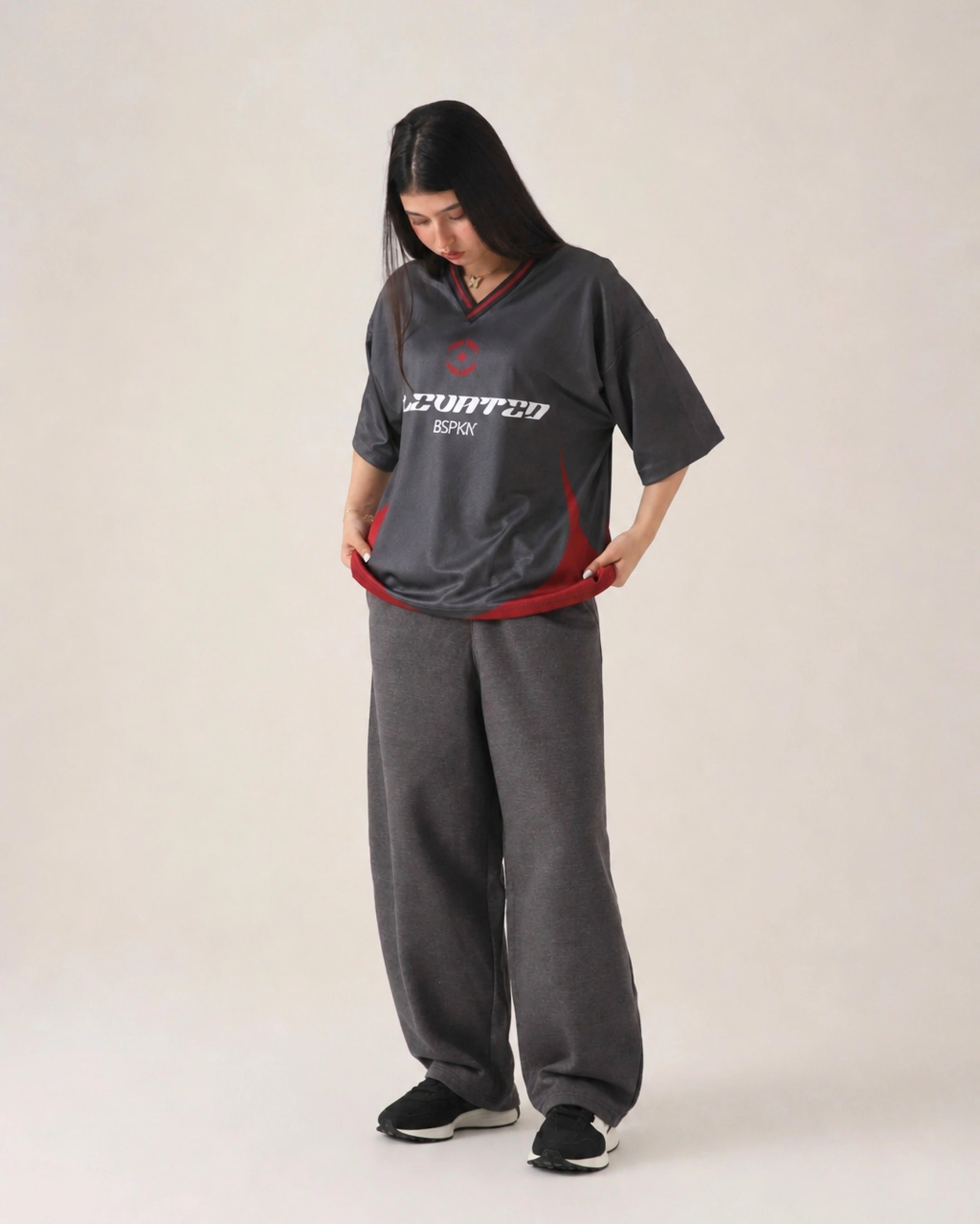 THE ECLIPSE CHARCOAL LOOSE TROUSER