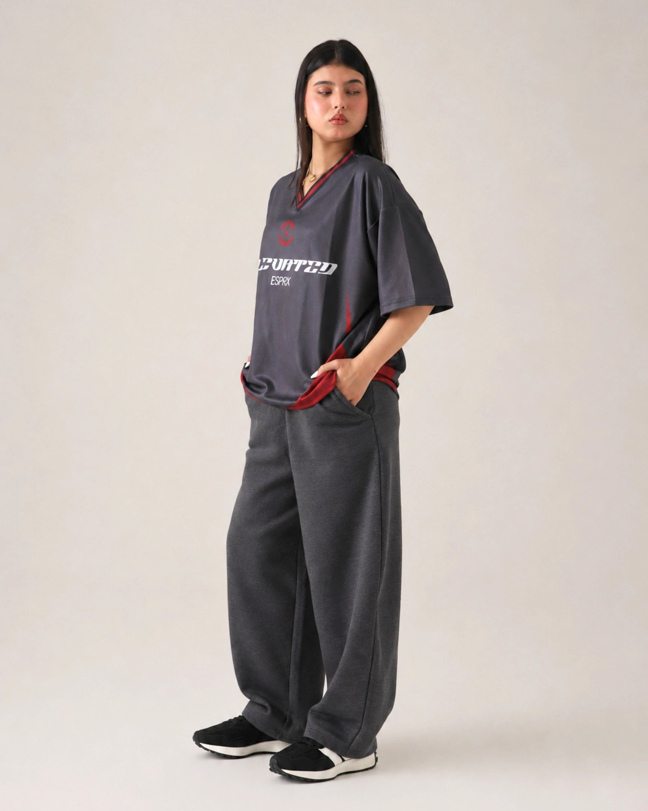THE ECLIPSE CHARCOAL LOOSE TROUSER
