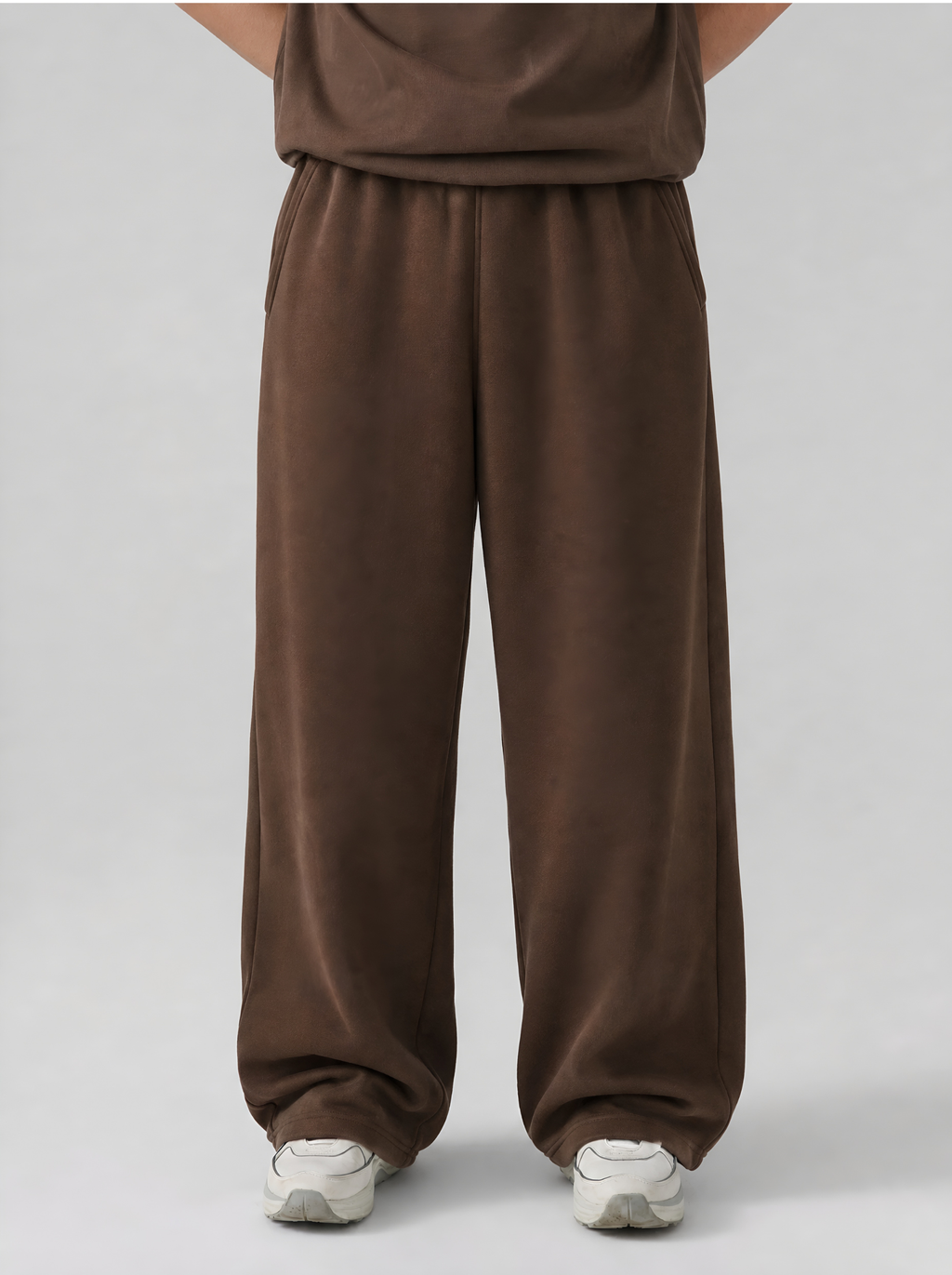 THE URBAN WIDE-LEG TROUSERS BROWN - UNISEX