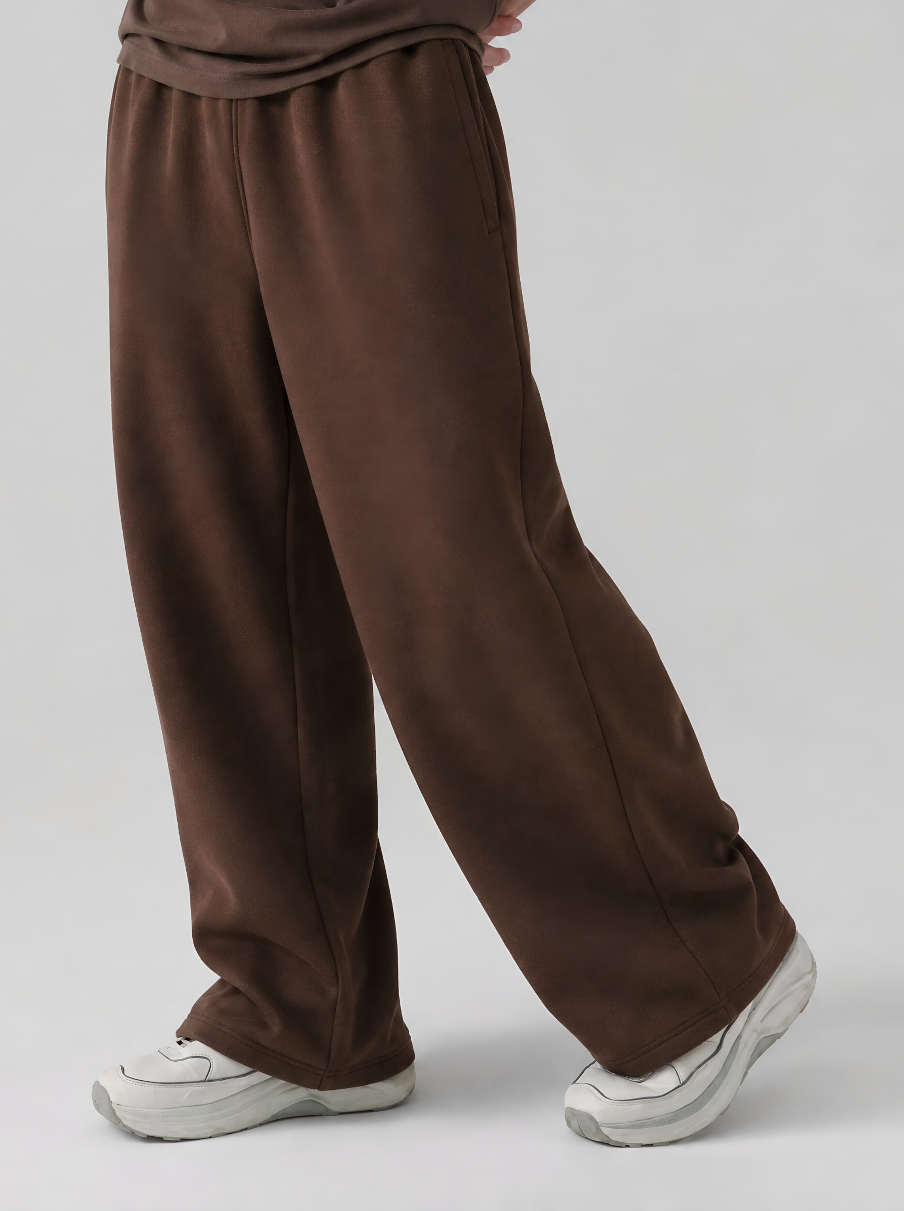 THE URBAN WIDE-LEG TROUSERS BROWN - UNISEX