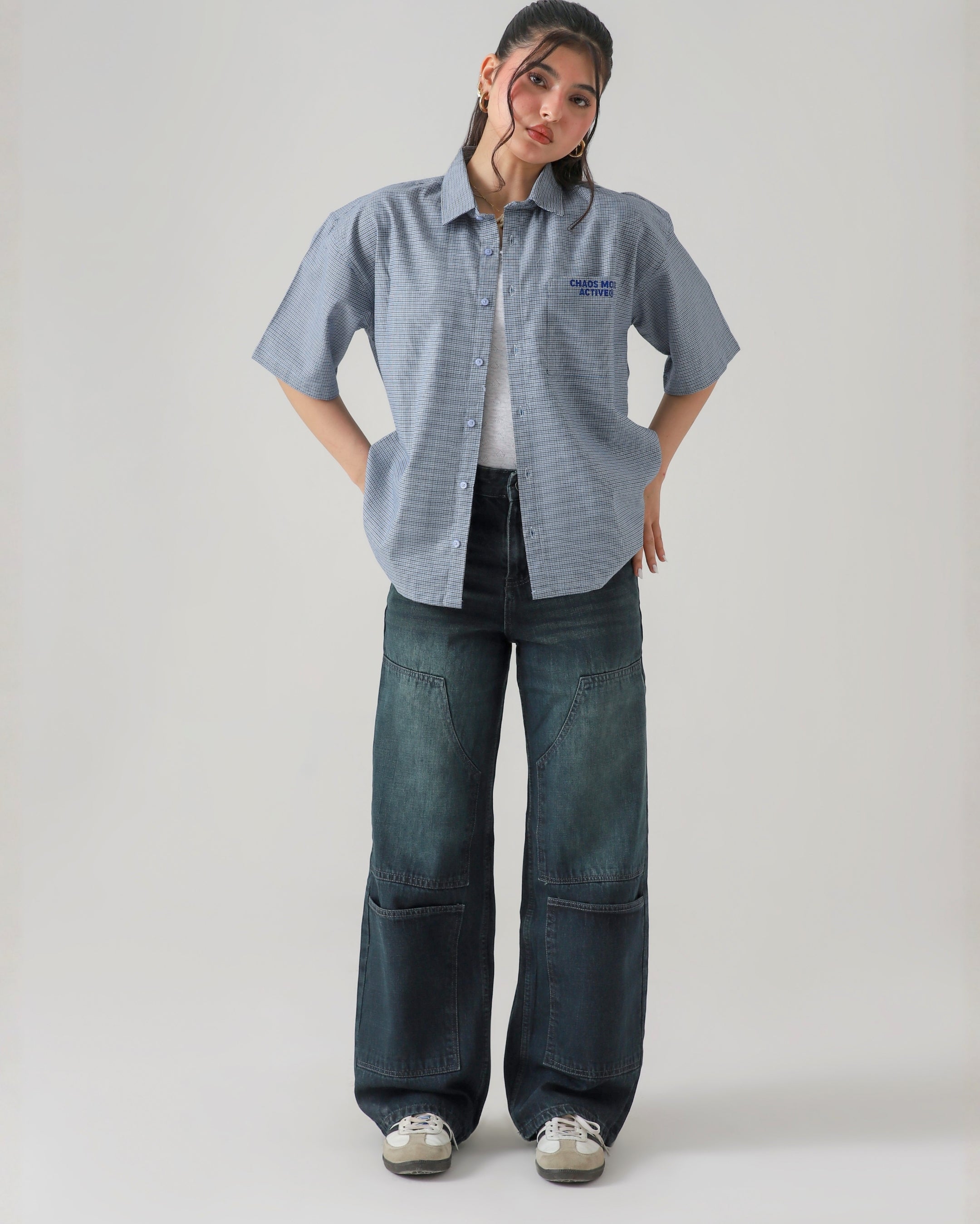 THE UTILITY OLIVE LOOSE DENIM