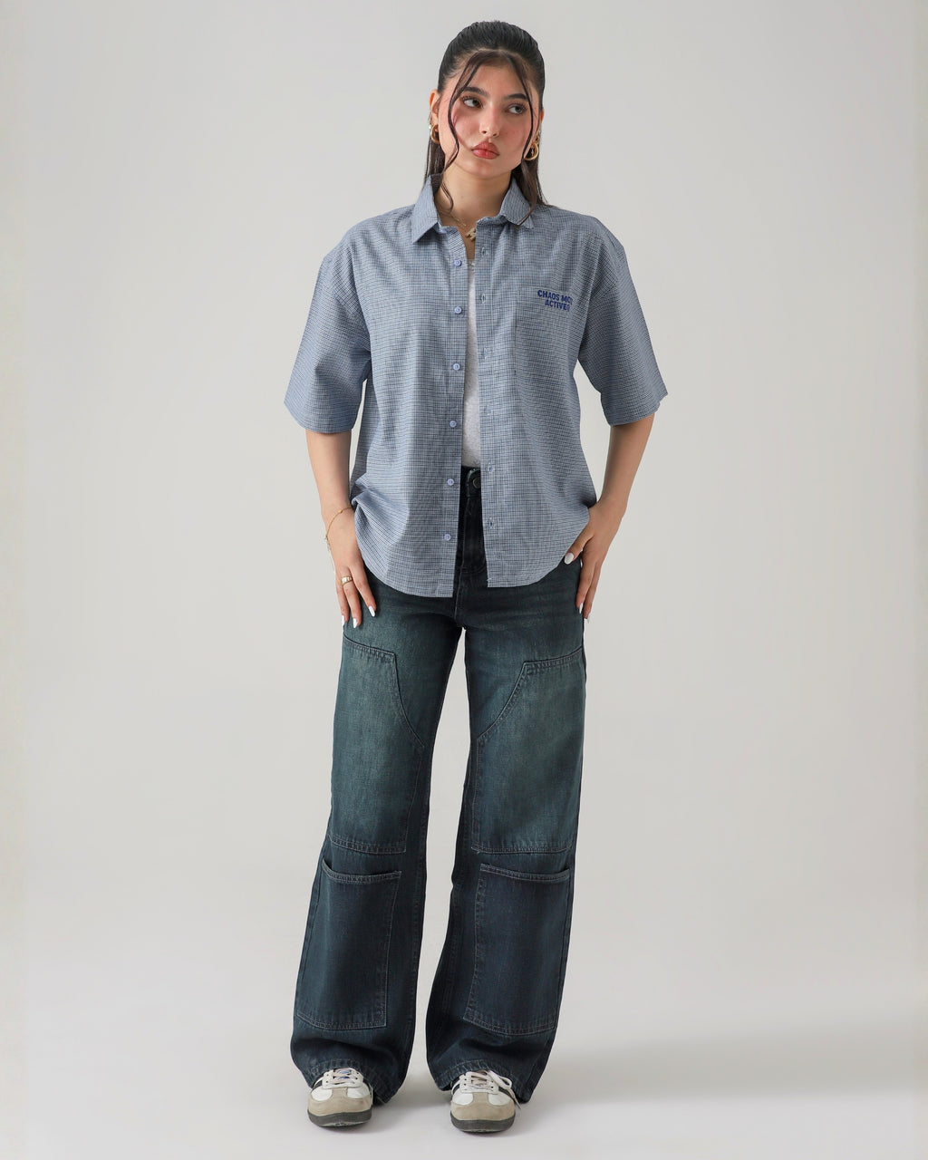 THE UTILITY OLIVE LOOSE DENIM
