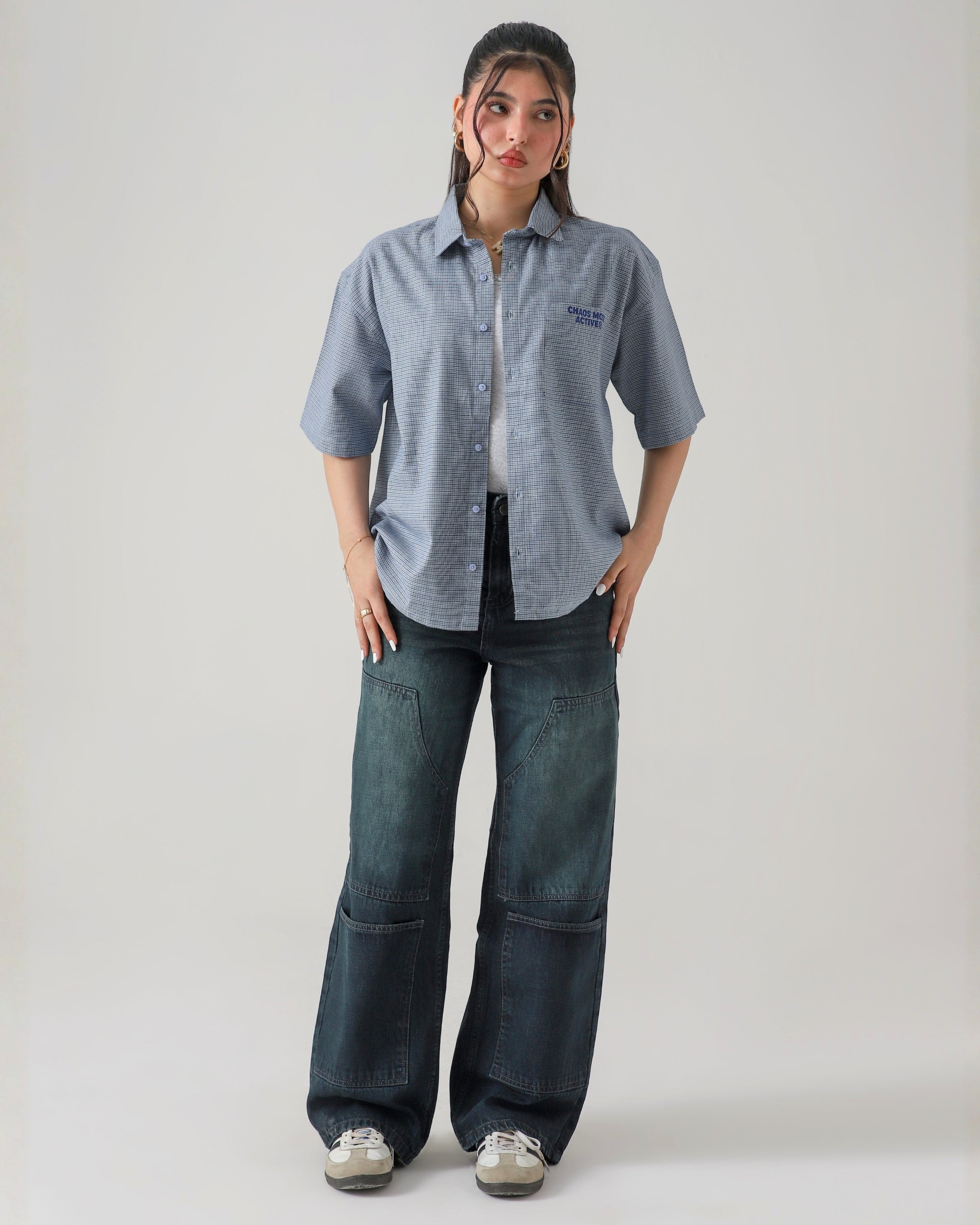 THE UTILITY OLIVE LOOSE DENIM