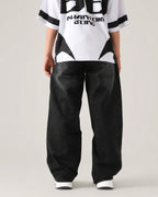THE SHADOW RAIL BLACK LOOSE DENIM