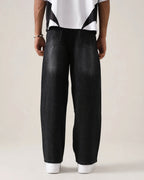 THE SHADOW RAIL BLACK LOOSE DENIM