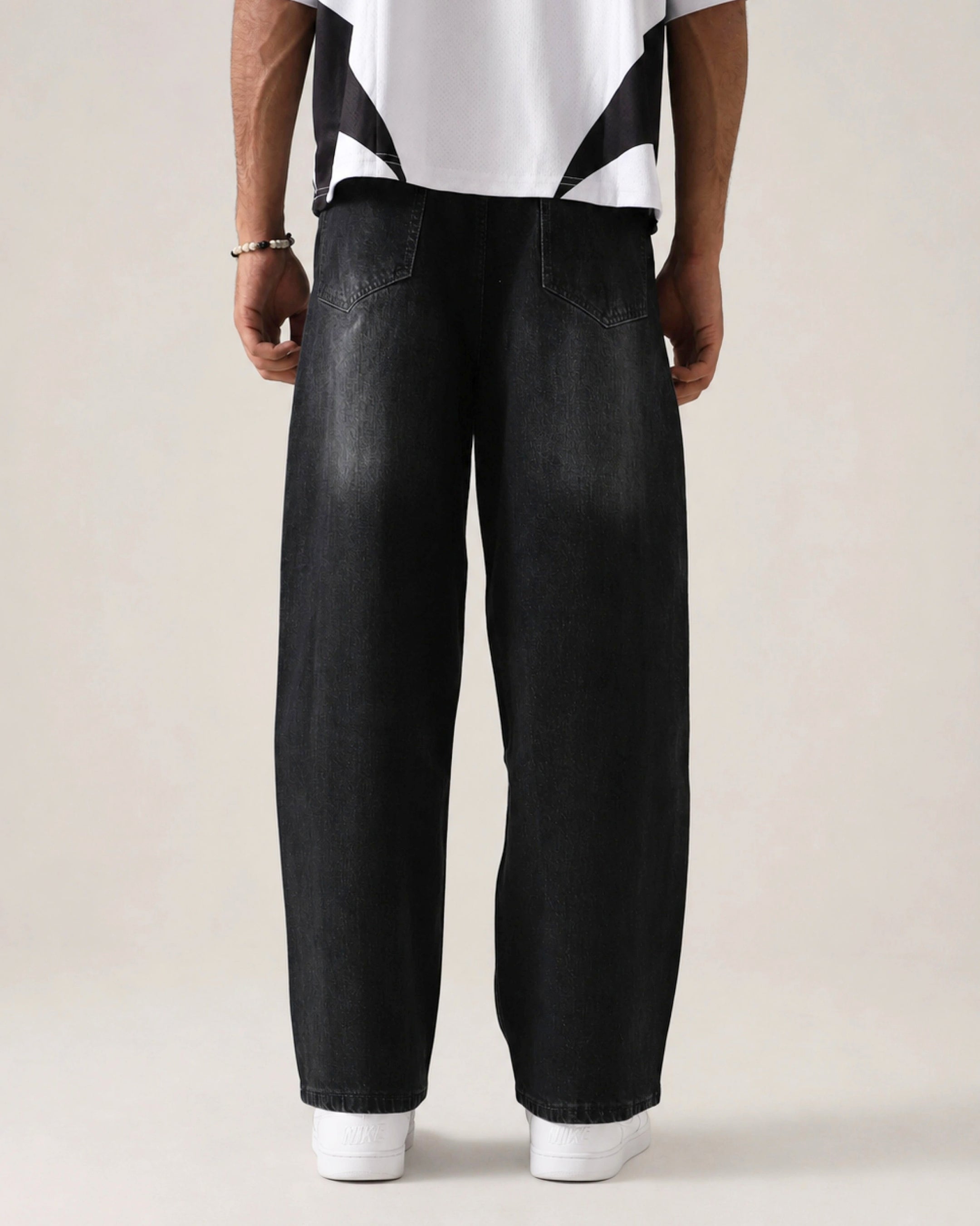 THE SHADOW RAIL BLACK LOOSE DENIM