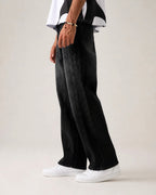 THE SHADOW RAIL BLACK LOOSE DENIM