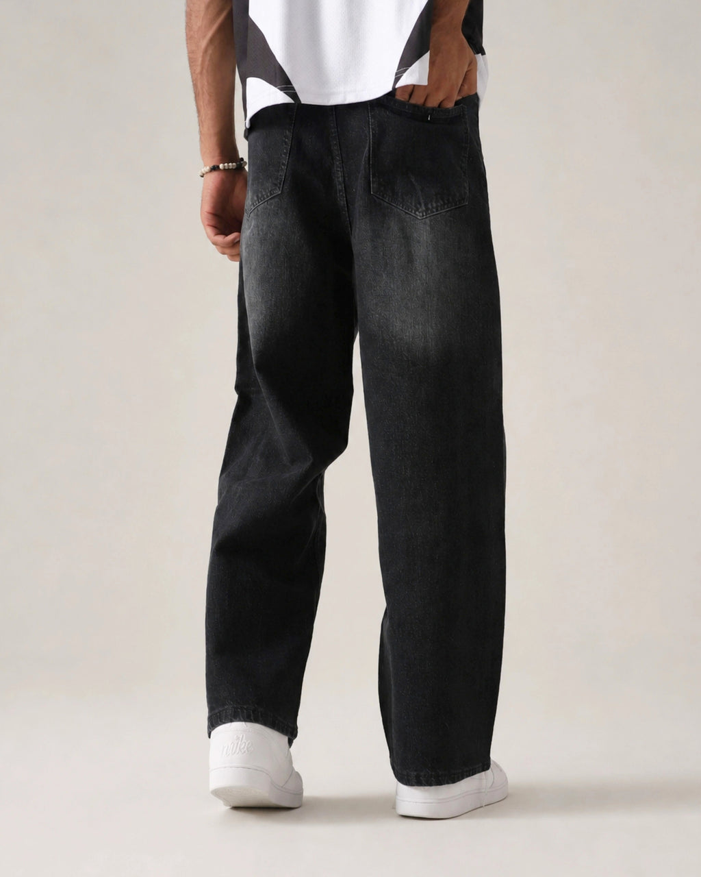 THE SHADOW RAIL BLACK LOOSE DENIM