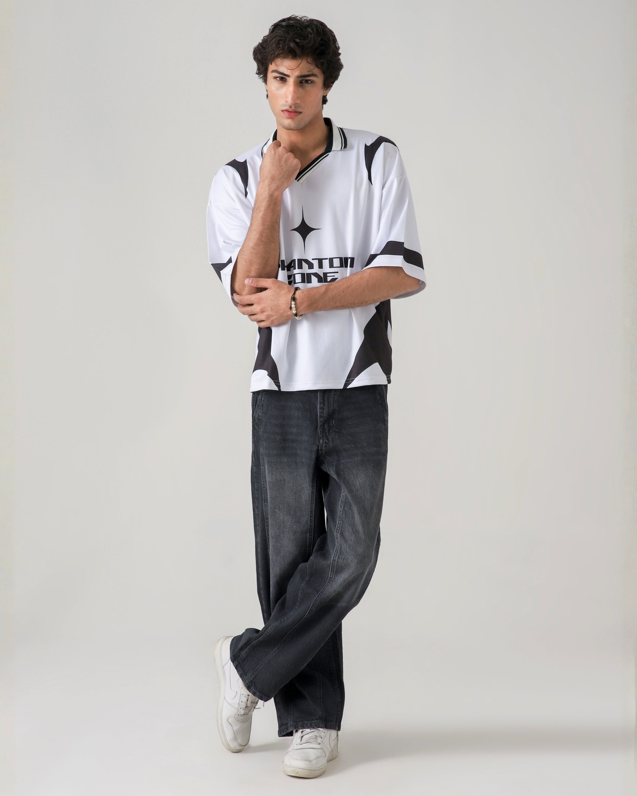 THE SHADOW RAIL BLACK LOOSE DENIM