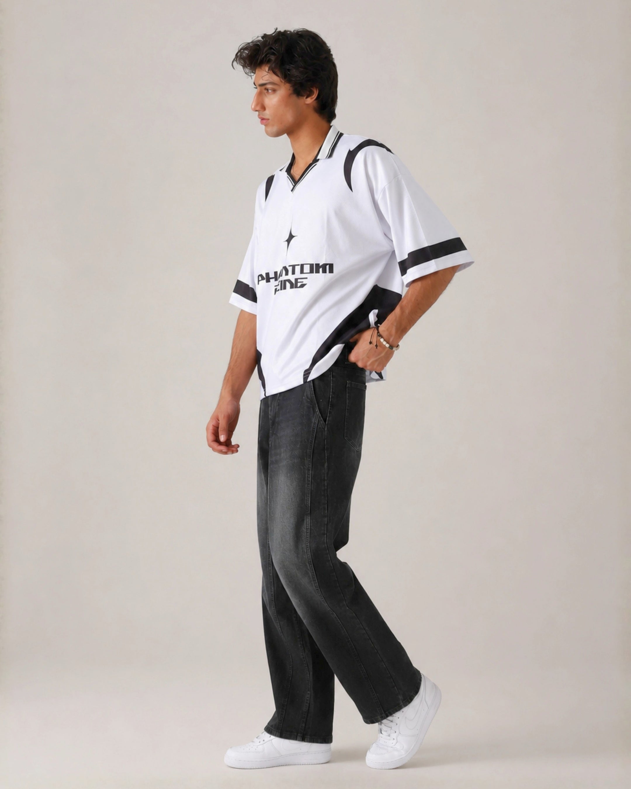 THE SHADOW RAIL BLACK LOOSE DENIM