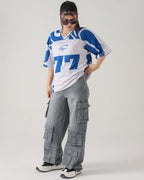 THE BUNKER GREY LOOSE CARGO DENIM