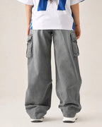 THE BUNKER GREY LOOSE CARGO DENIM