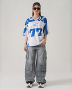 THE BUNKER GREY LOOSE CARGO DENIM