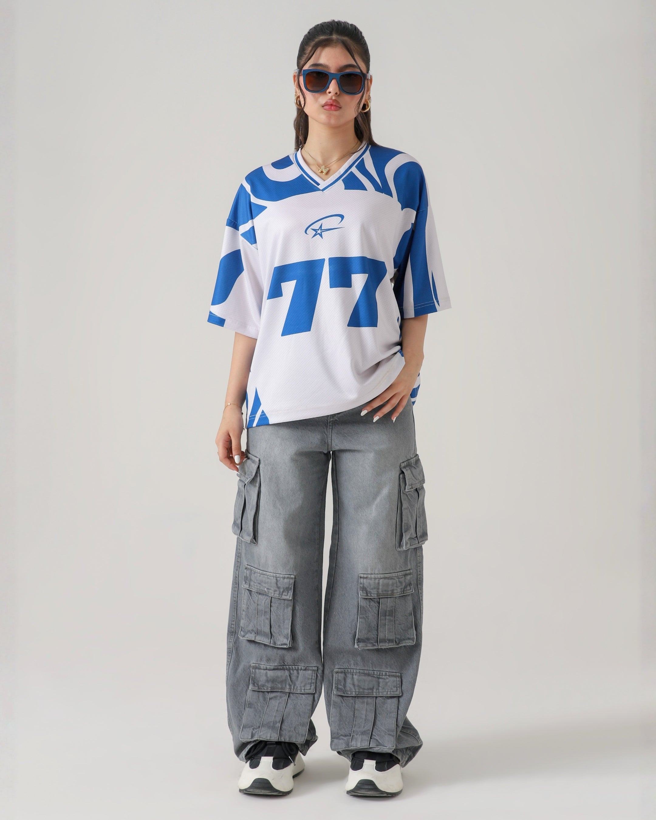 THE BUNKER GREY LOOSE CARGO DENIM