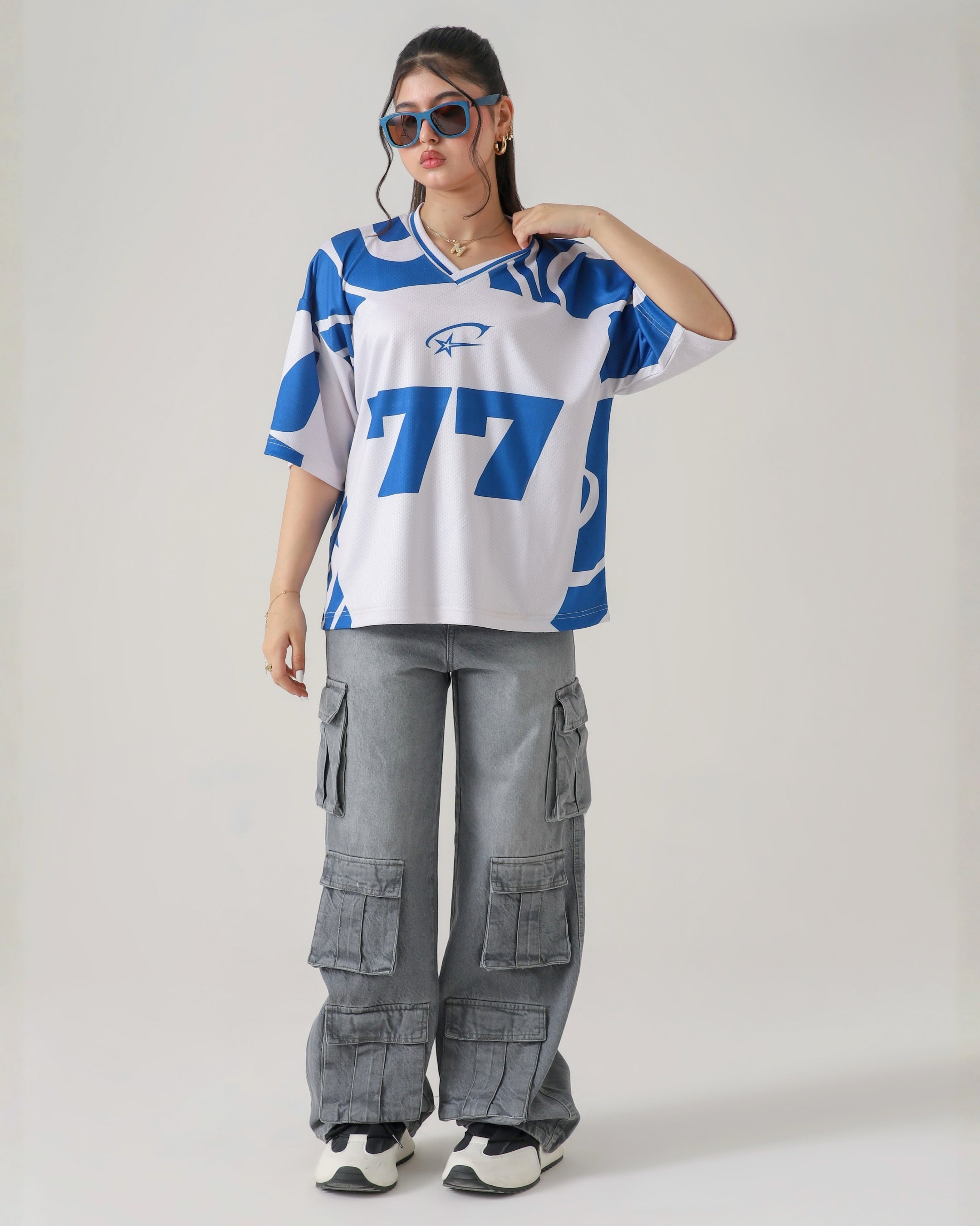 THE BUNKER GREY LOOSE CARGO DENIM