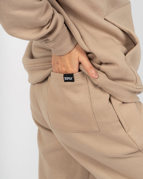 Oversized Beige Trouser - Relaxed Fit- UNISEX