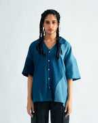 Two Tone Denim Cuban Shirt- UNISEX