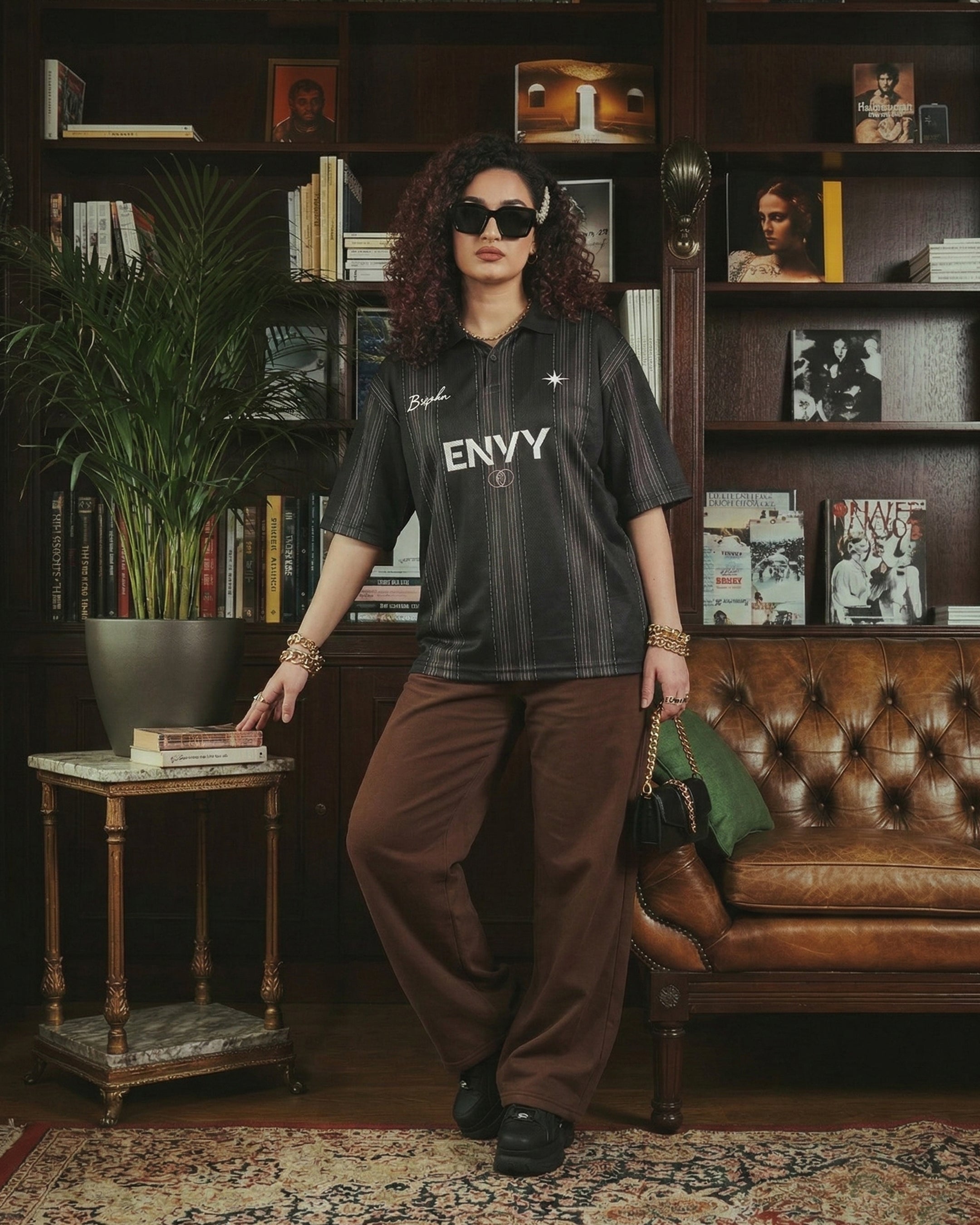 THE URBAN WIDE-LEG TROUSERS BROWN - UNISEX