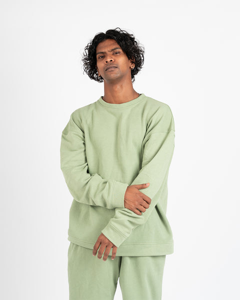 Oversized Pistachio Sweatshirt - Lightweight- UNISEX