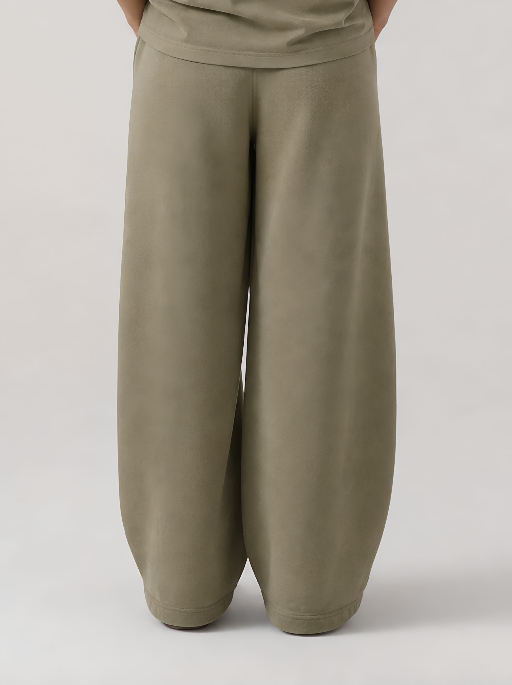 THE URBAN WIDE-LEG TROUSERS GREEN - UNISEX
