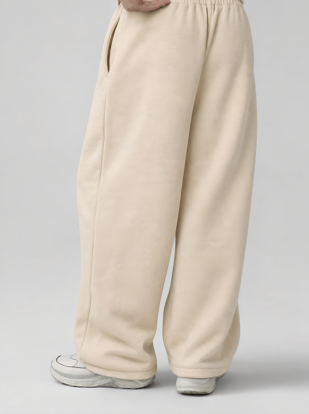 THE URBAN WIDE-LEG TROUSERS CREAM - UNISEX