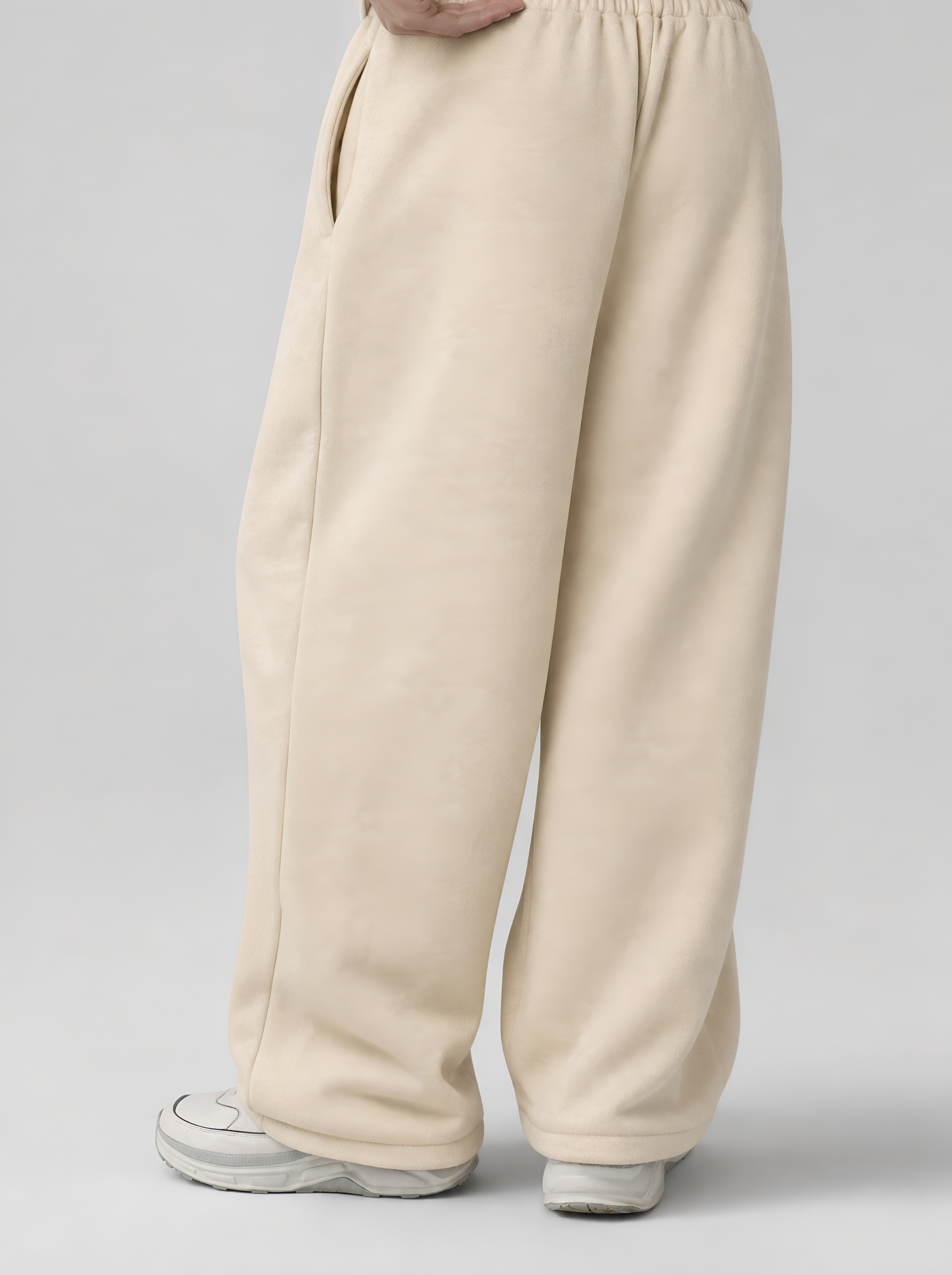 THE URBAN WIDE-LEG TROUSERS CREAM - UNISEX