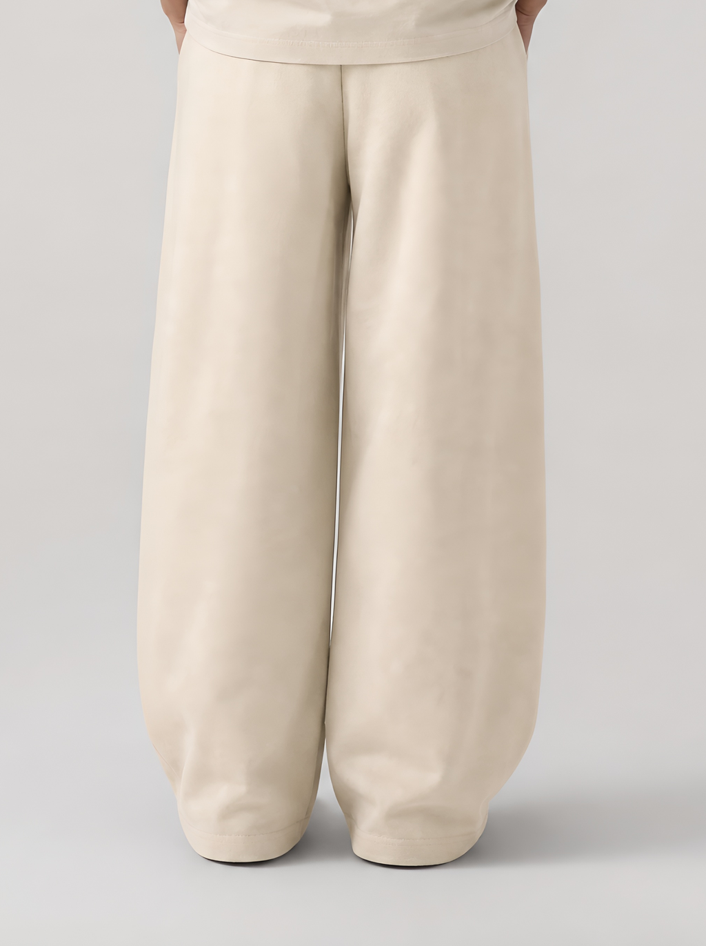THE URBAN WIDE-LEG TROUSERS CREAM - UNISEX