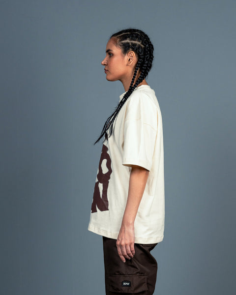 Ecru Oversized Tee- UNISEX