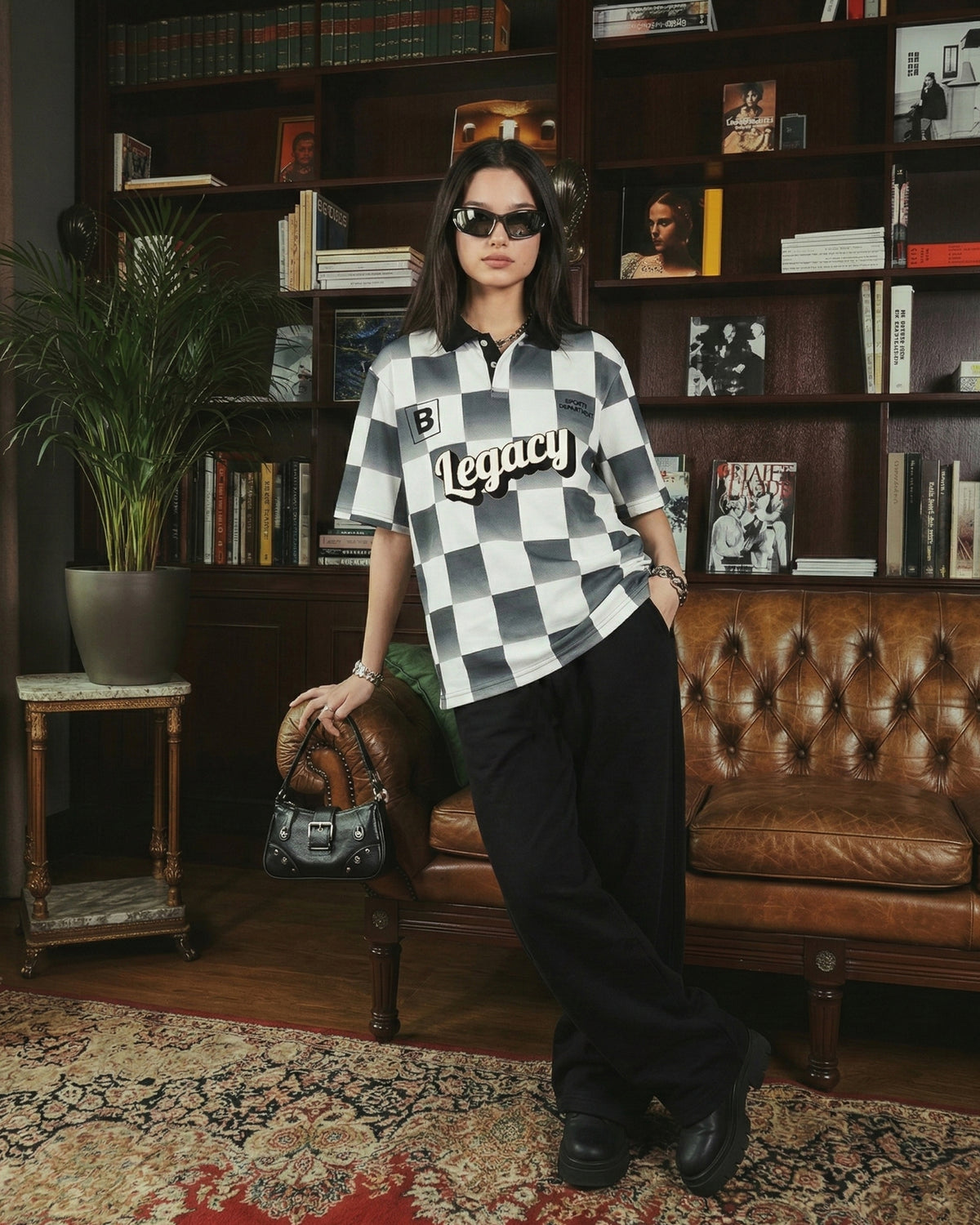 THE LEGACY CHECK JERSEY- UNISEX POLO