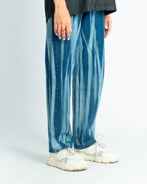 Denim White Streak Trouser - Relaxed Fit- UNISEX