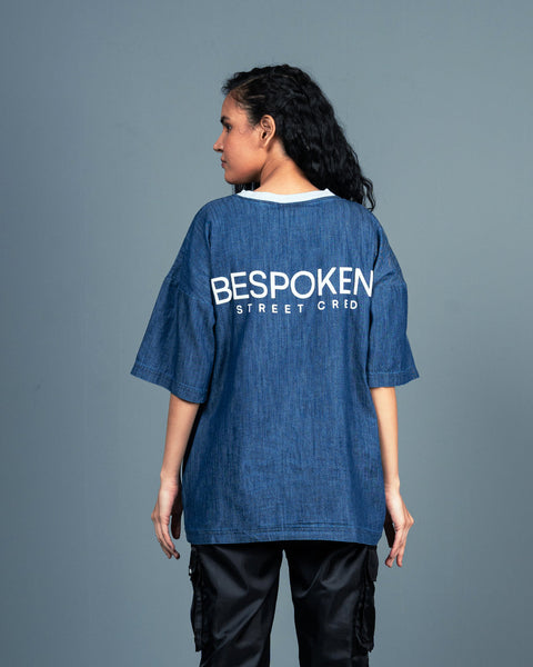 Light Weight Denim Tee - Oversized Fit -UNISEX