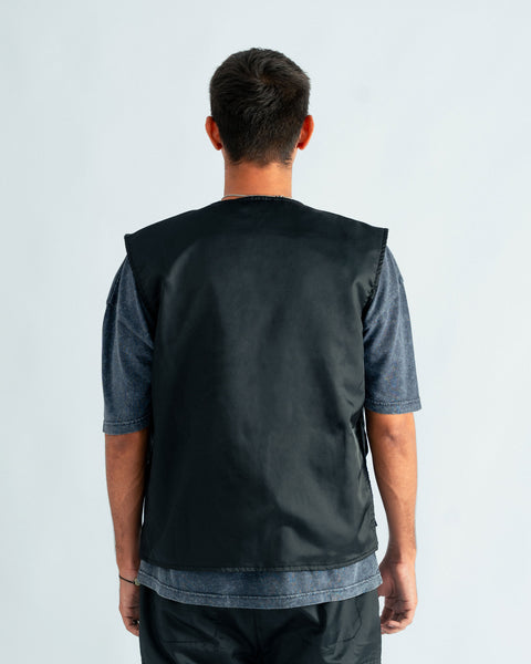 Black Parachute Utility Vest- UNISEX