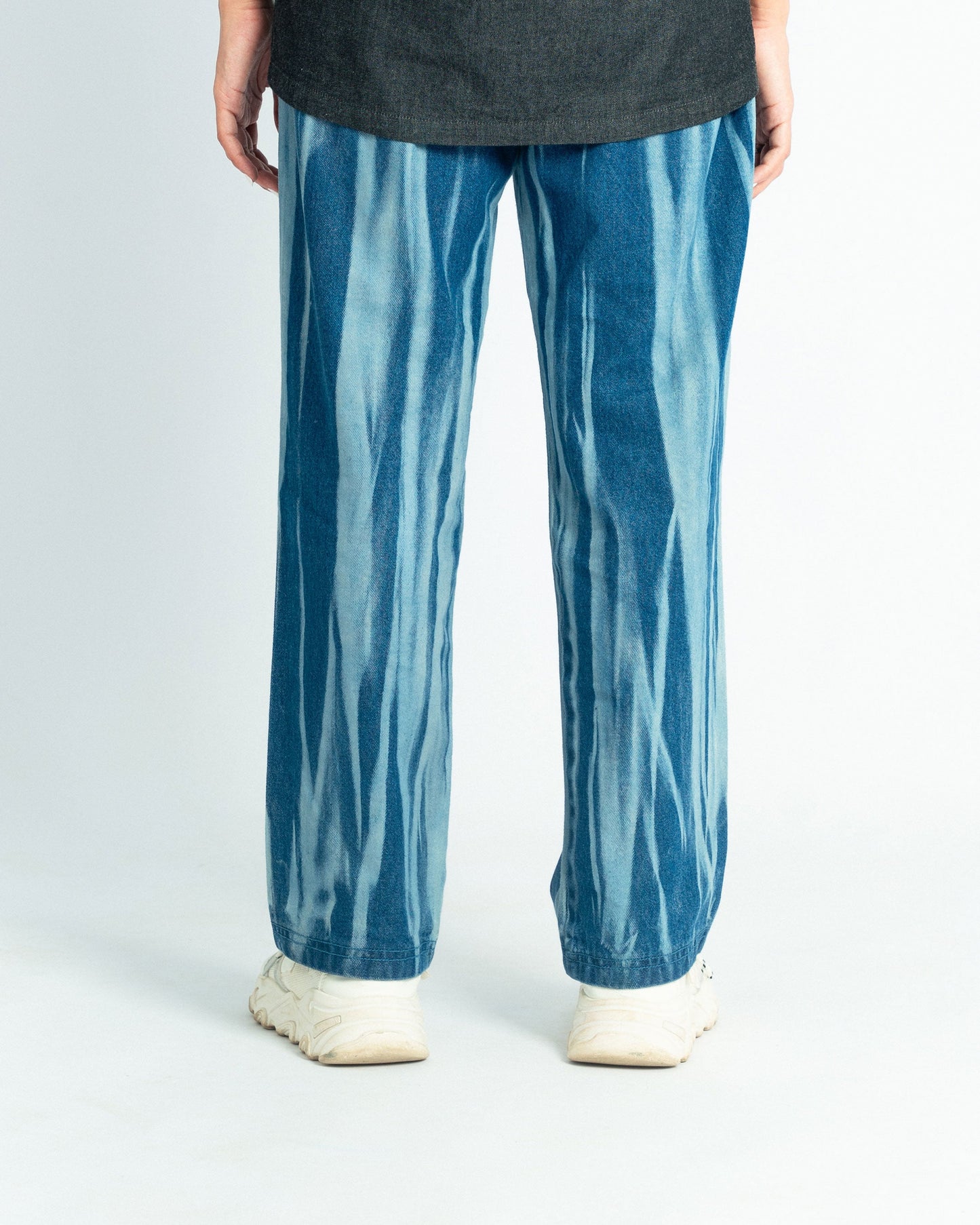 Denim White Streak Trouser - Relaxed Fit- UNISEX