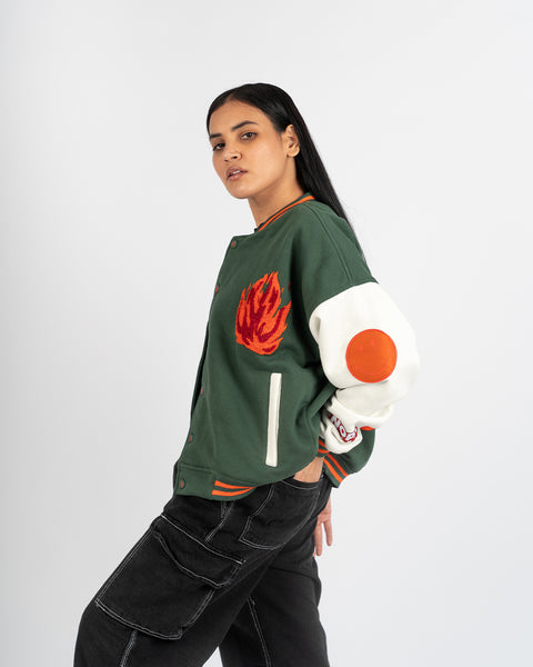 The Fiery Baseball Jacket- UNISEX