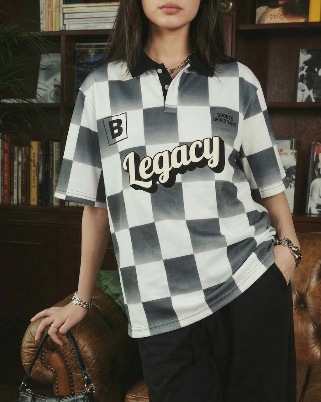 THE LEGACY CHECK JERSEY- UNISEX POLO