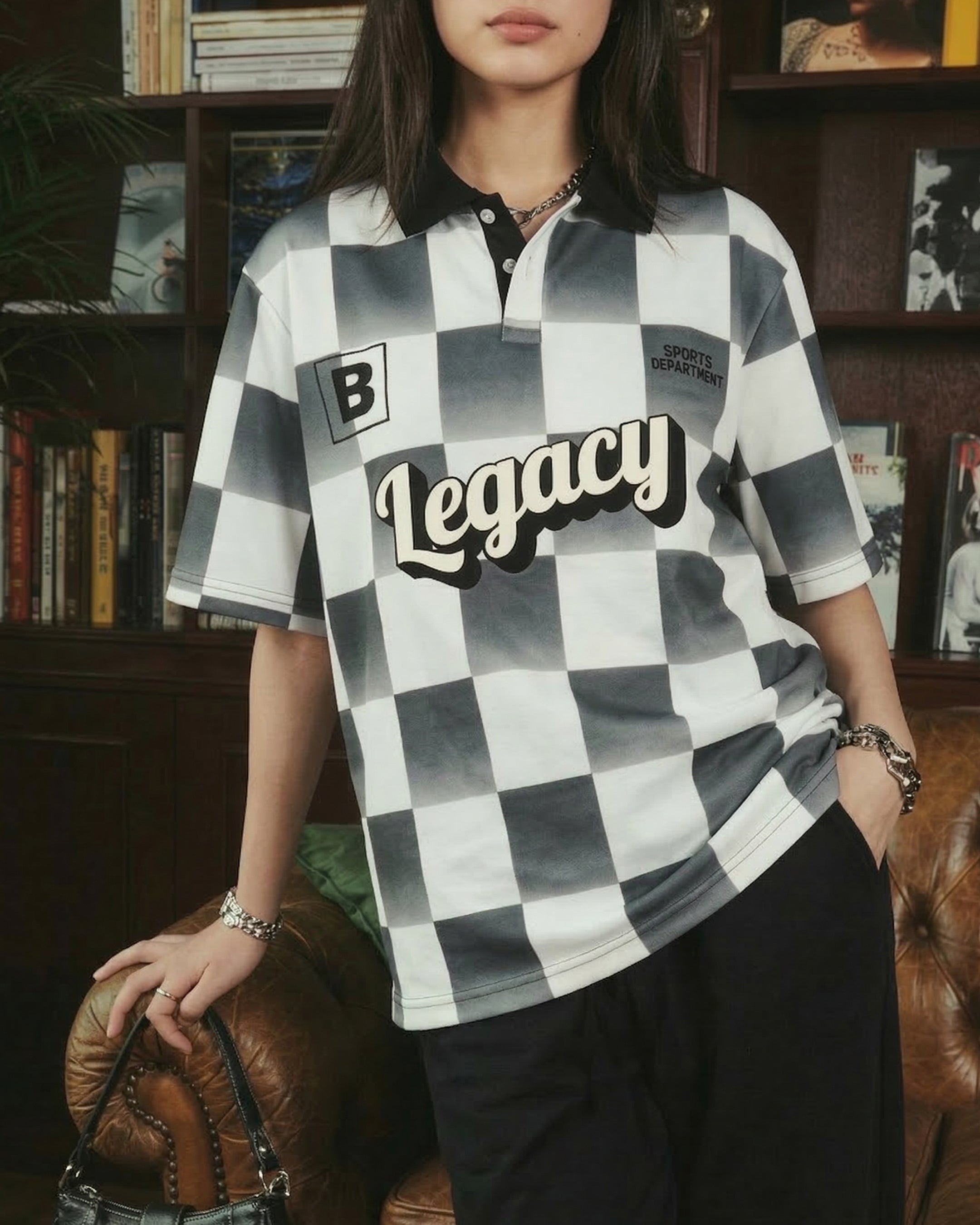 THE LEGACY CHECK JERSEY- UNISEX POLO