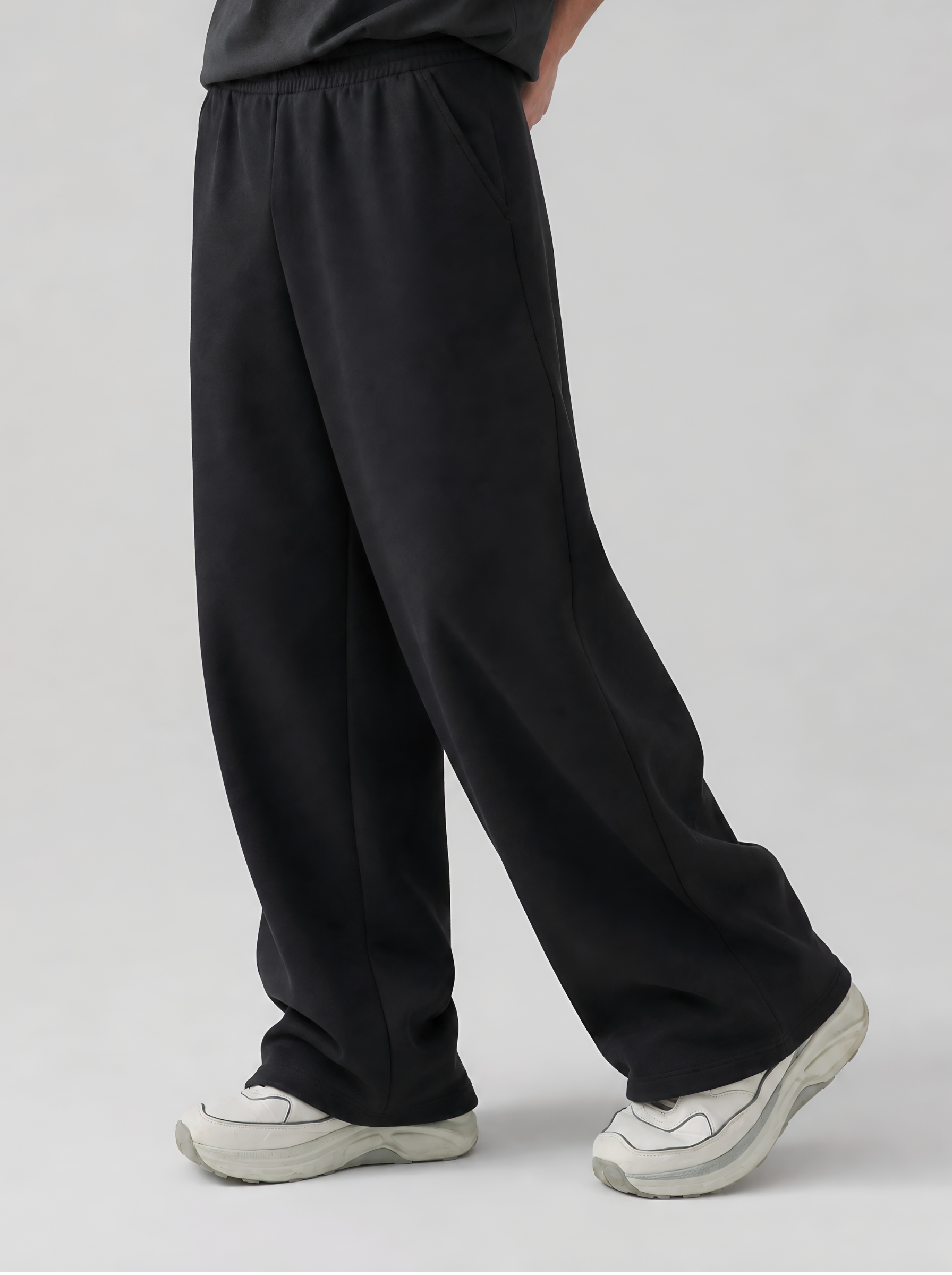 THE URBAN WIDE-LEG TROUSERS BLACK - UNISEX Main image