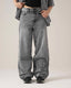 THE GLITCH GREY LOOSE ACID DENIM
