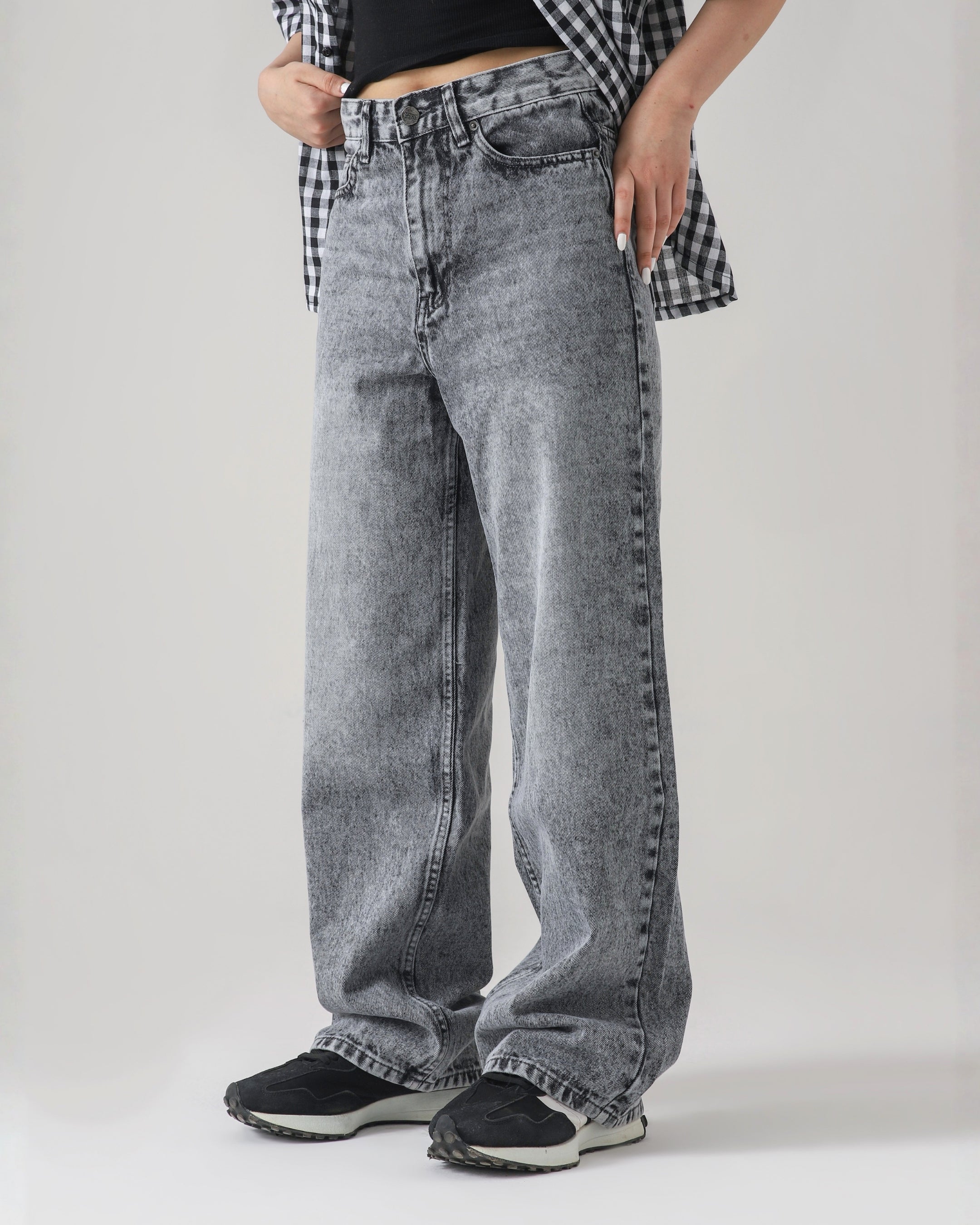 THE GLITCH GREY LOOSE ACID DENIM Secondary image