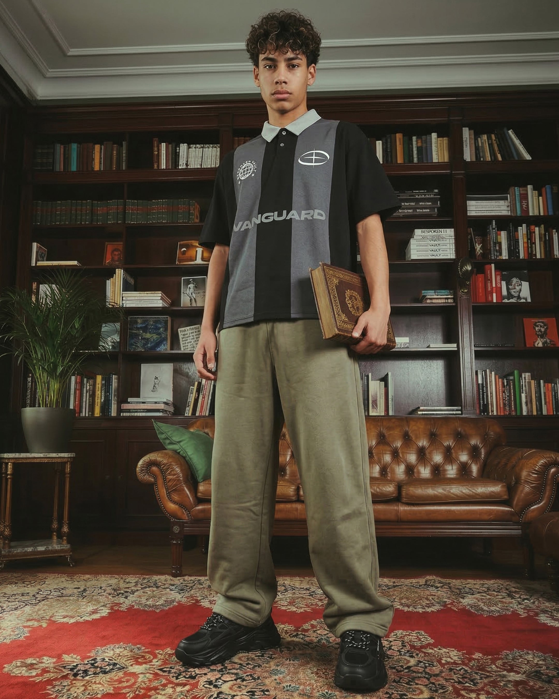 THE URBAN WIDE-LEG TROUSERS GREEN - UNISEX Secondary image