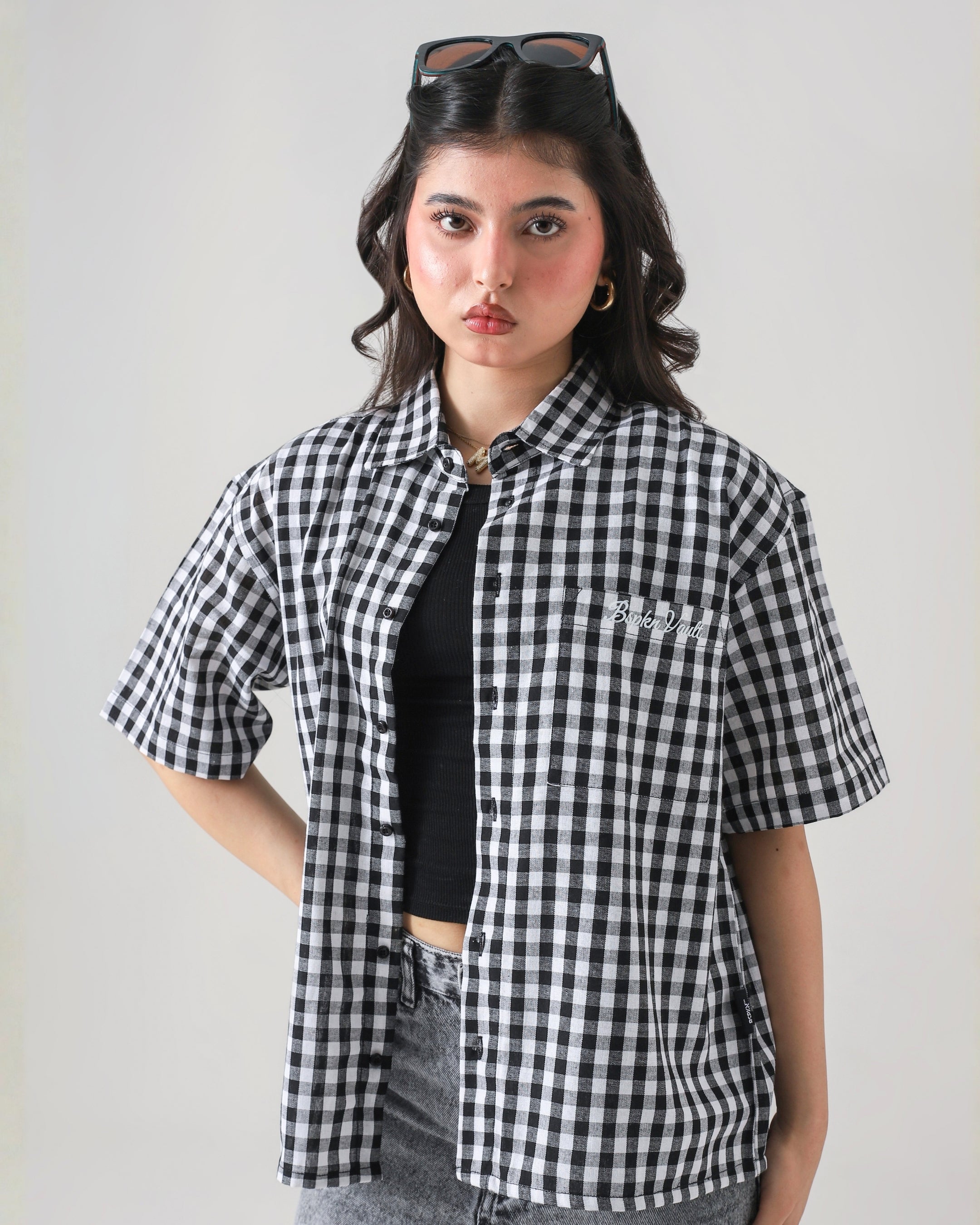 THE ANARCHY CHECK BOXY-FIT SHIRT