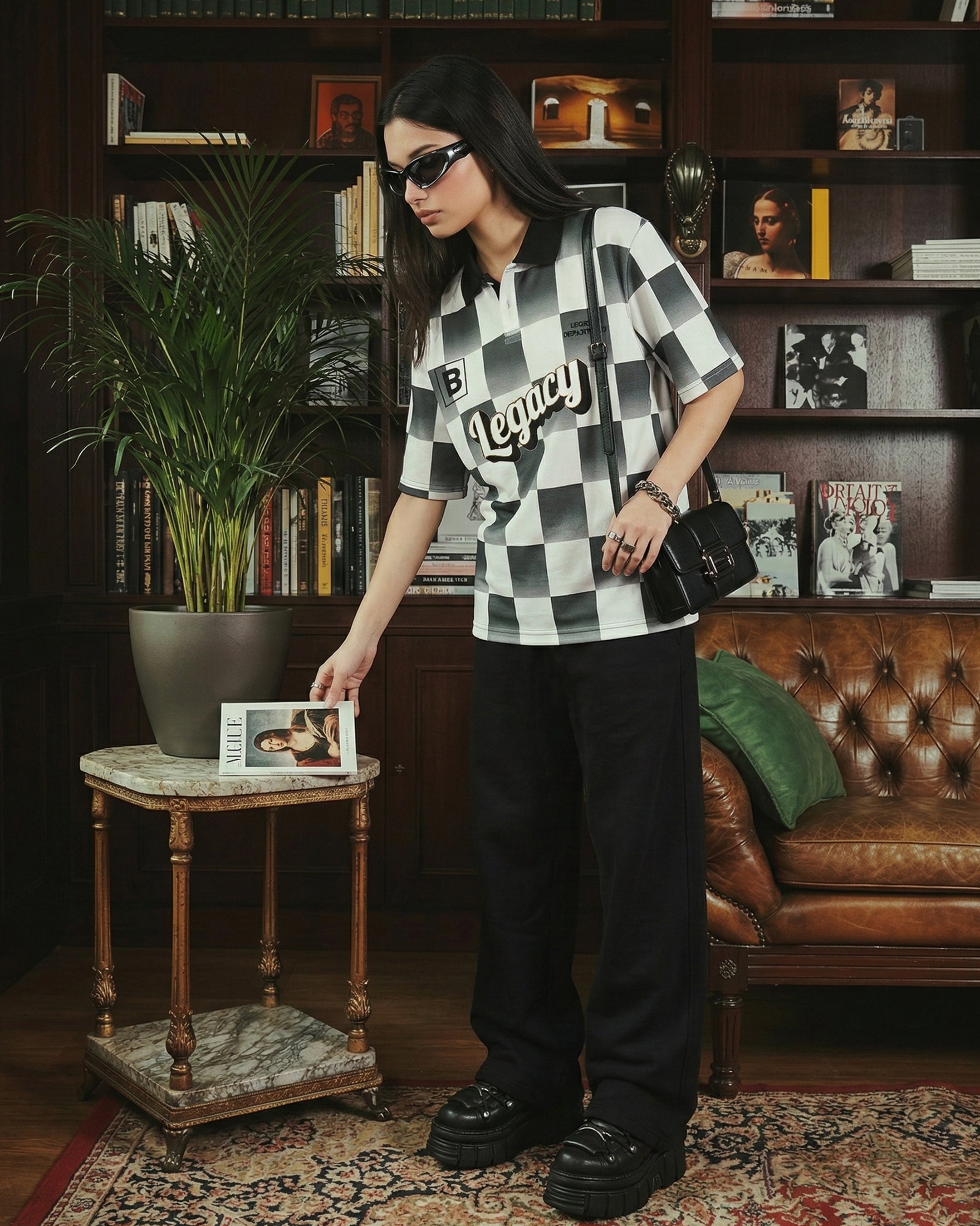 THE LEGACY CHECK JERSEY- UNISEX POLO
