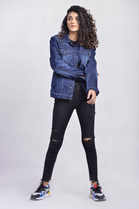 MEDIUM INDIGO DENIM JACKET - UNISEX