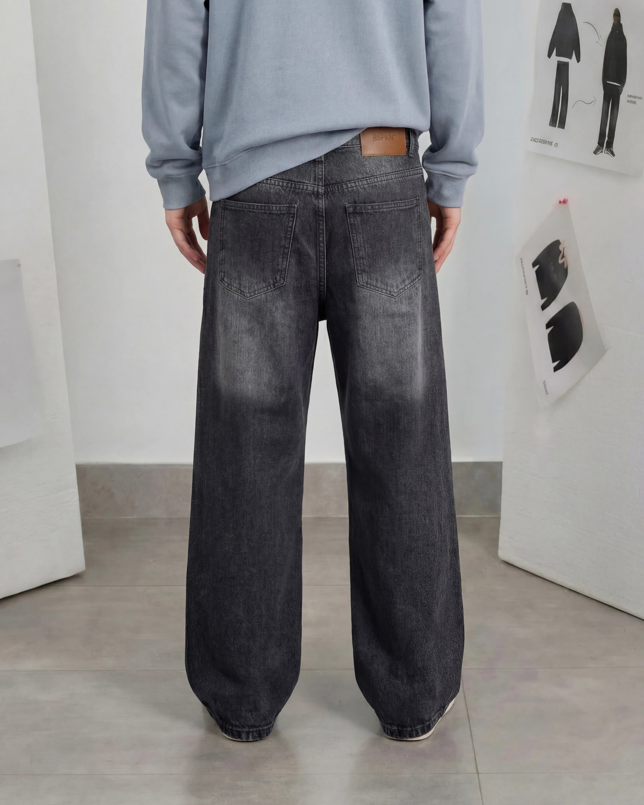 Mid-Grey Baggy Denim - Loose Fit - UNISEX Secondary image