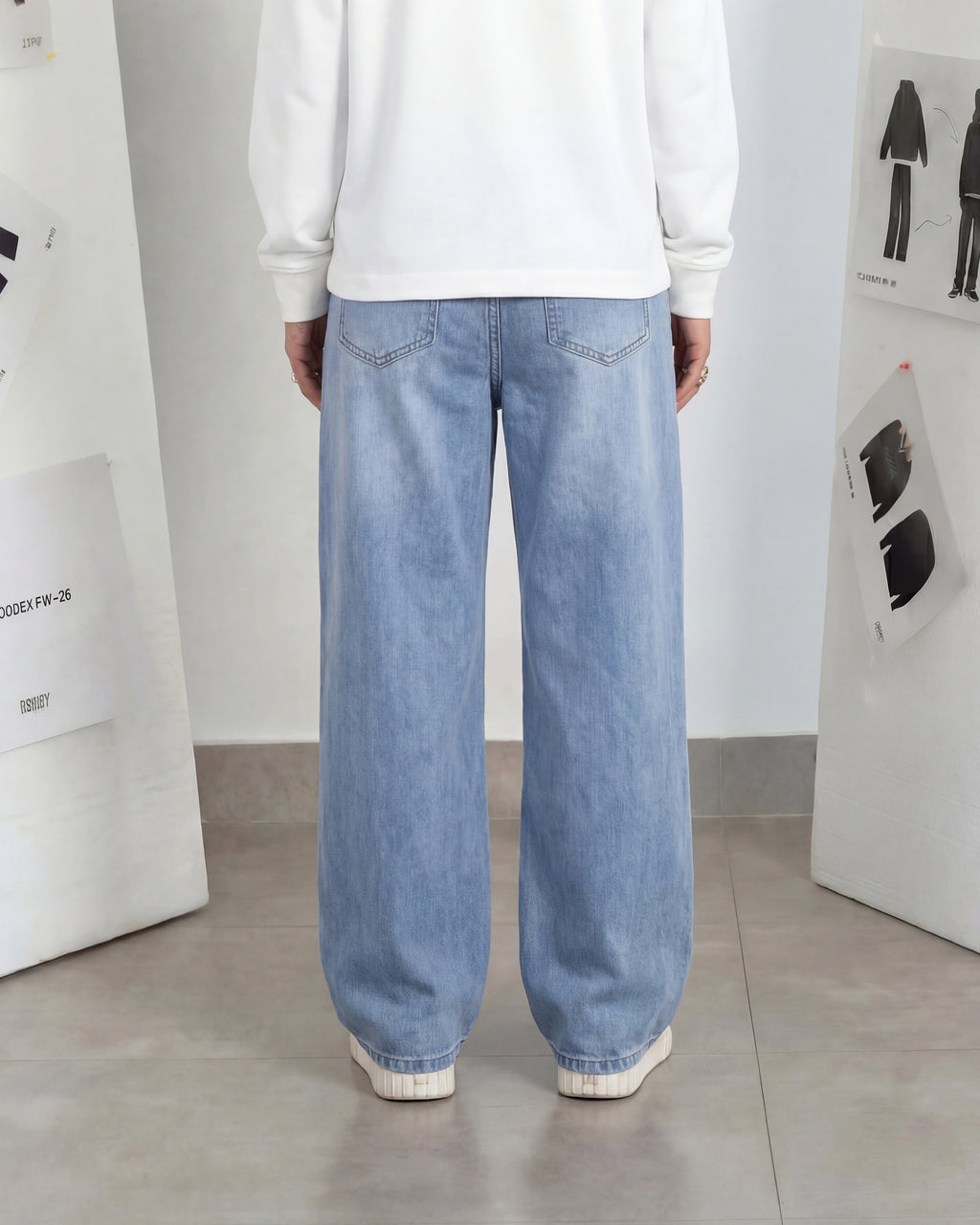 Ice-Blue Baggy Denim - Loose Fit - UNISEX