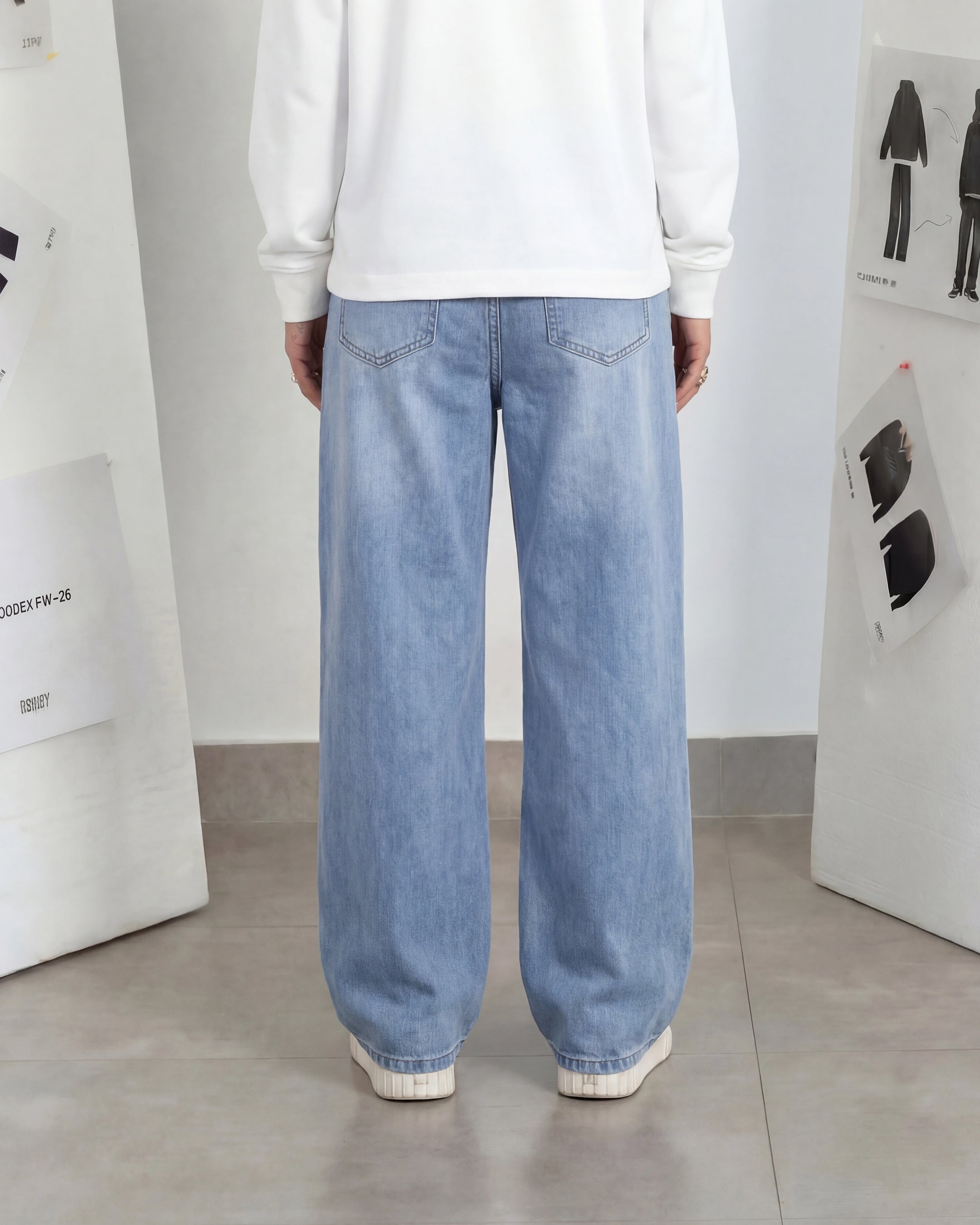 Ice-Blue Baggy Denim - Loose Fit - UNISEX
