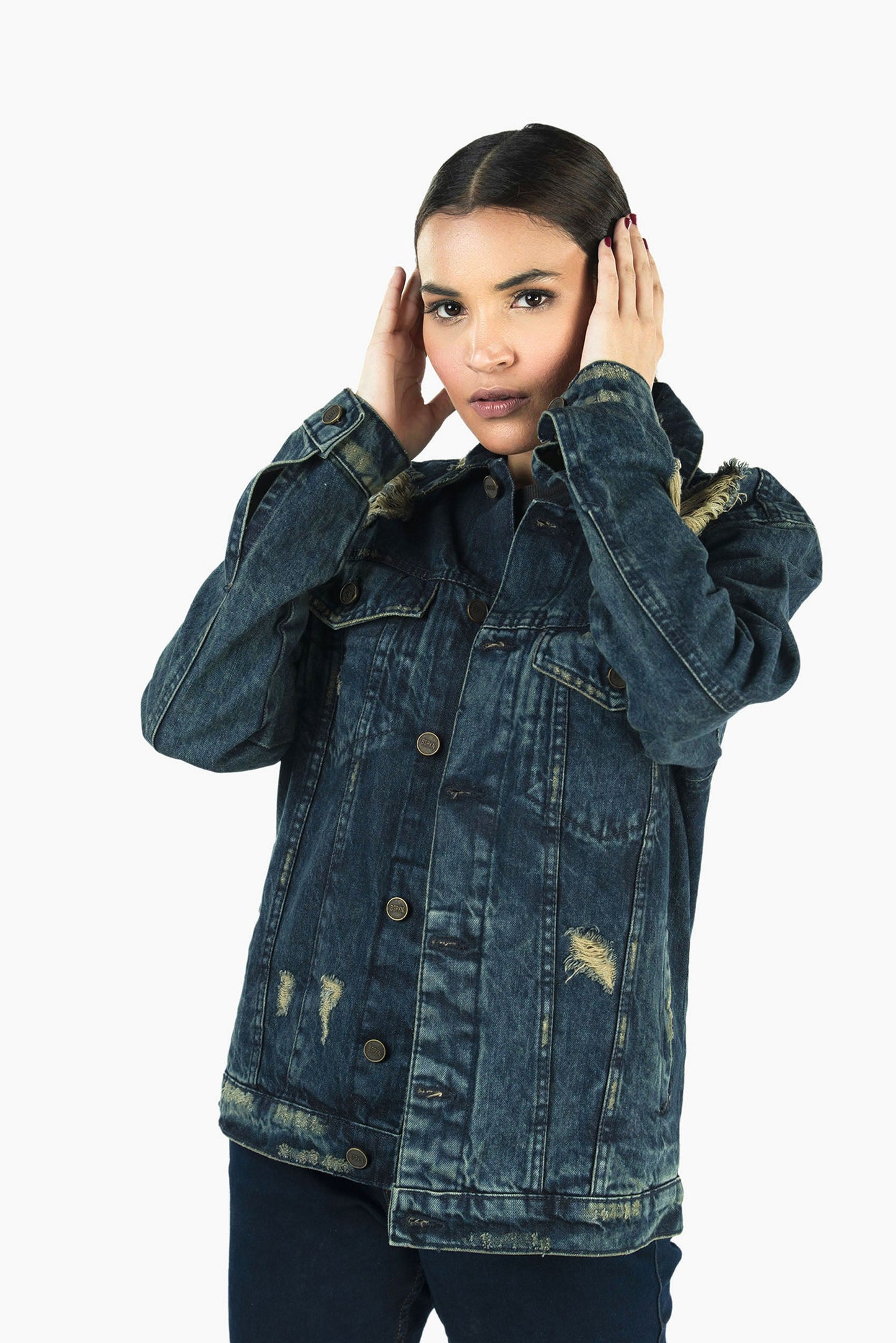 DARK DISTRESSED JACKET-UNISEX