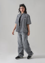 The Glitch Grey Loose Acid Denim