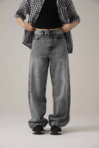 The Glitch Grey Loose Acid Denim